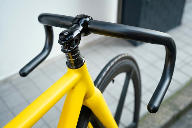 Close up bicycle outdoors