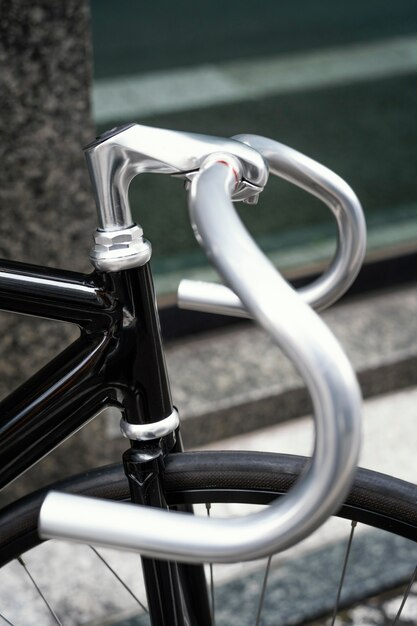 Close up bicycle outdoors