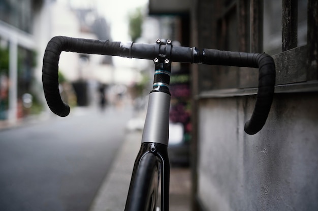 Close up bicycle outdoors