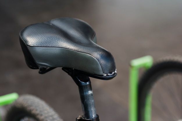 Close-up of a bicycle seat