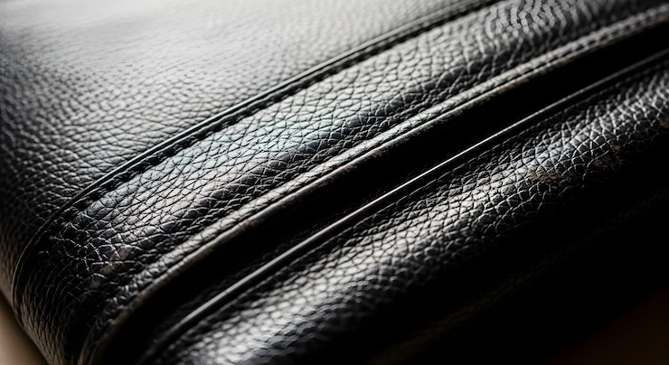 免費 Photo close up of a black leather surface with seams