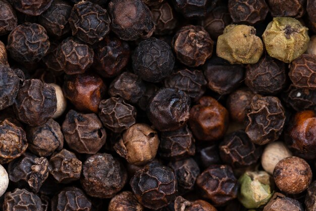 Close-up black pepper background