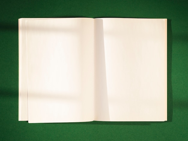 Close-up blank papers with shadows