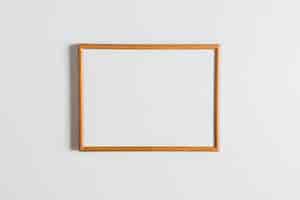 Free photo close-up of blank wooden frame
