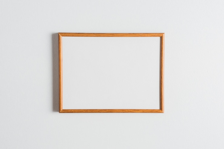 Free Photo close-up of blank wooden frame