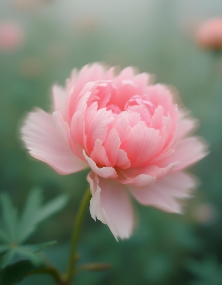 Free Photo close up on blooming flower in nature