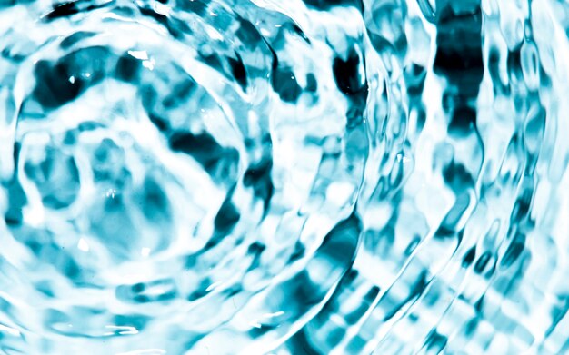 Close-up blue crystalline water rings