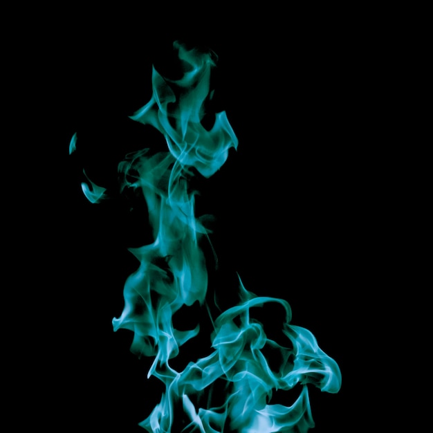 Free photo close-up blue flame