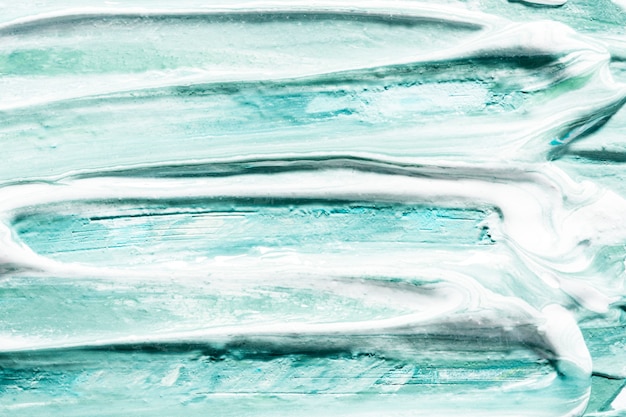 Free photo close-up of blue paint brush strokes on surface