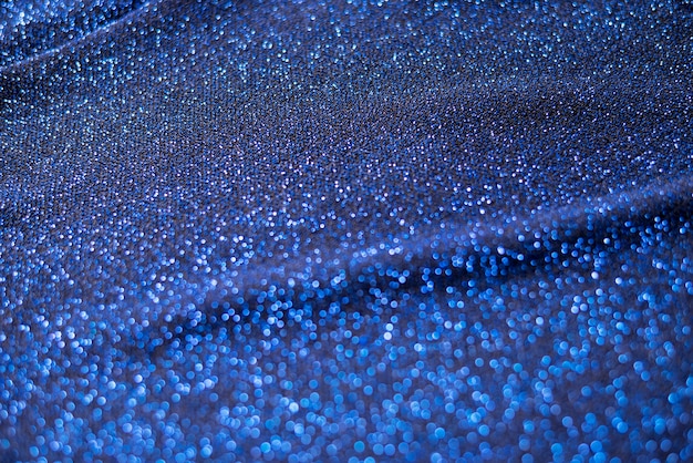 Close up on blue sparks and glitter