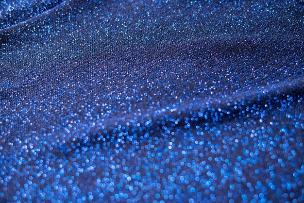 Close up on blue sparks and glitter