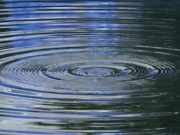 Close up of a blue water ripple