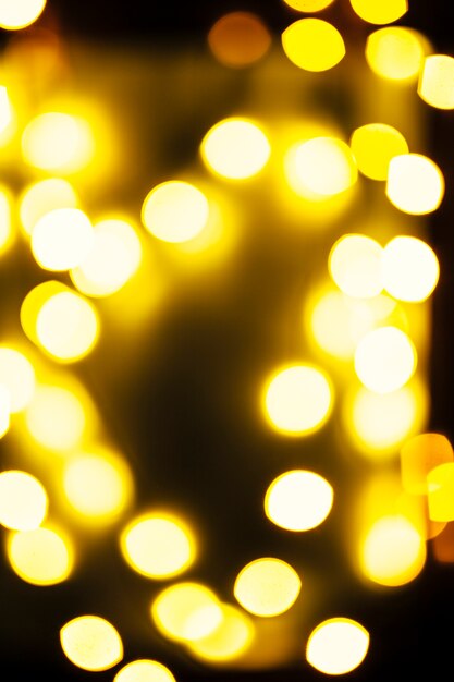 Close-up blurred bright lights