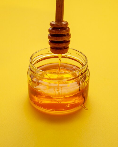 Close-up bowl filled with honey