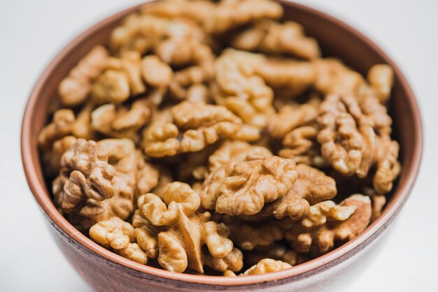 Close-up bowl with walnuts