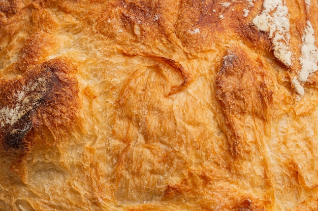 Free photo close-up of bread crust