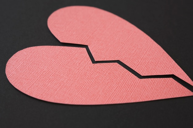 Free photo close-up of broken heart background