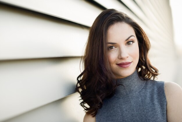 Close-up of brunette young woman