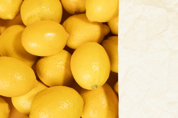 Close-up bunch of citrus lemons
