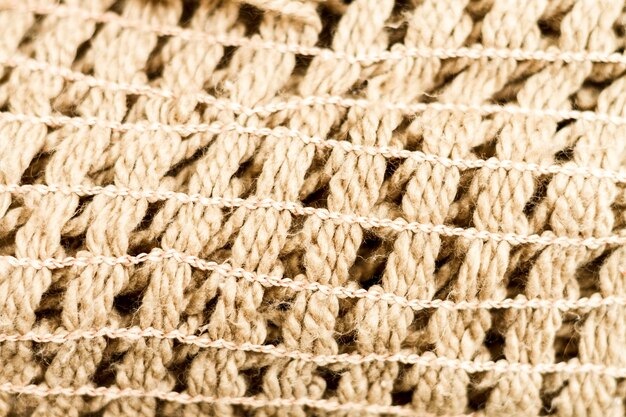 Close-up burlap fabric material texture