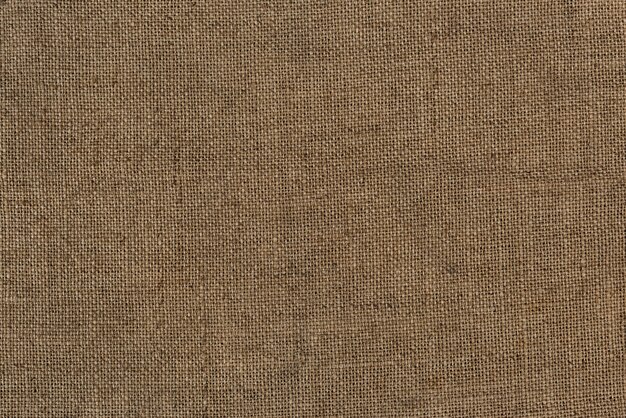 Close up of a burlap jute bag textured background