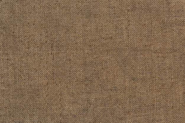 Close up of a burlap jute bag textured background