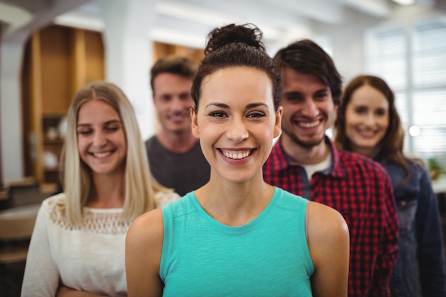 Close-up of business executives in office