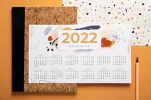 Foto gratuita primo piano sul design del calendario