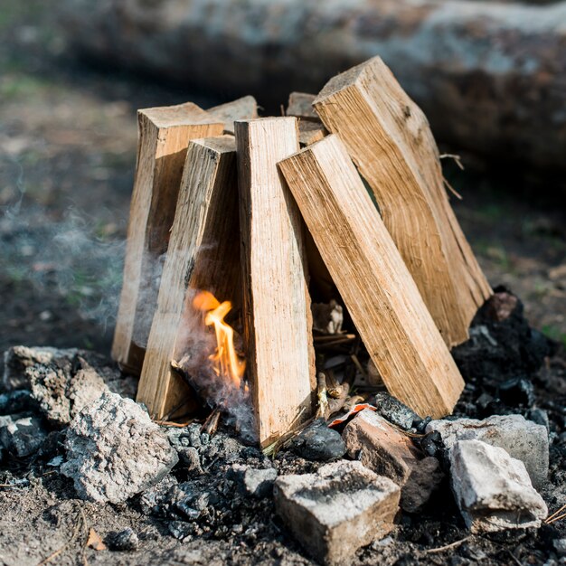 クローズアップcamfire屋外