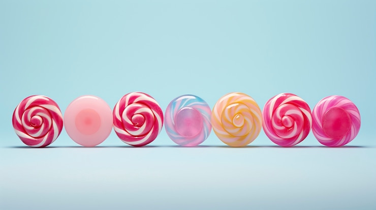 Free Photo close up on candies banner