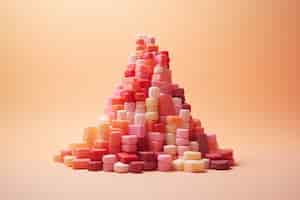 Free photo close up on candies pile