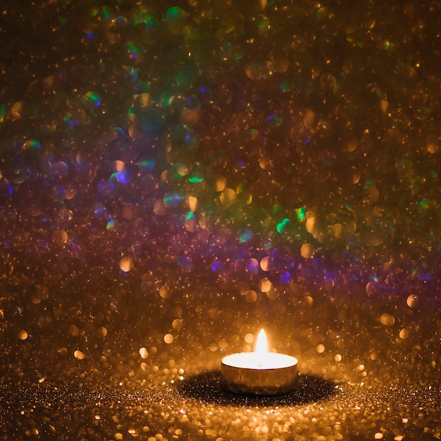 Free photo close-up candle under rain