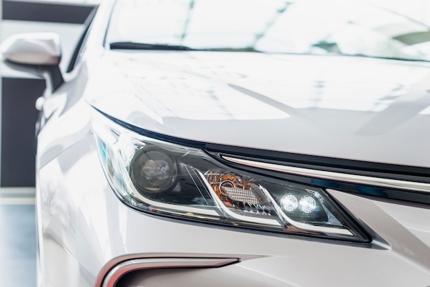 Close up of car in dealership