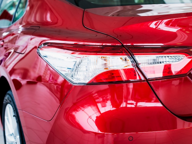 Close up of car in dealership