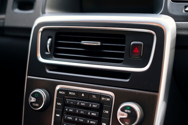 Close up of car interior