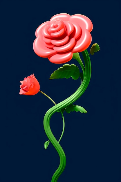 Крупным планом мультяшные розы