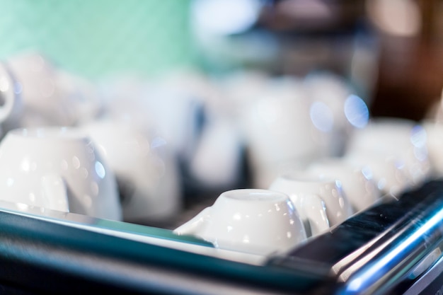 Close-up ceramic cups