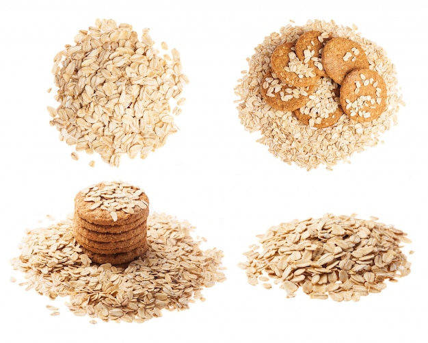 Close-up of cereals and biscuits