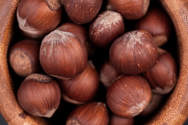 Close-up of chestnuts arrangement