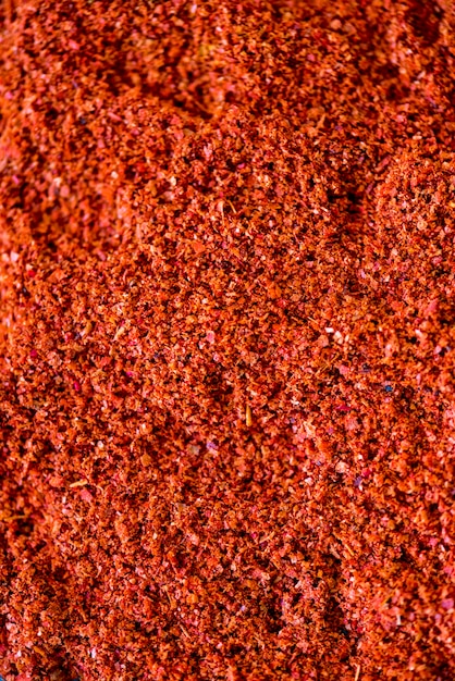 Close up of chilli powder