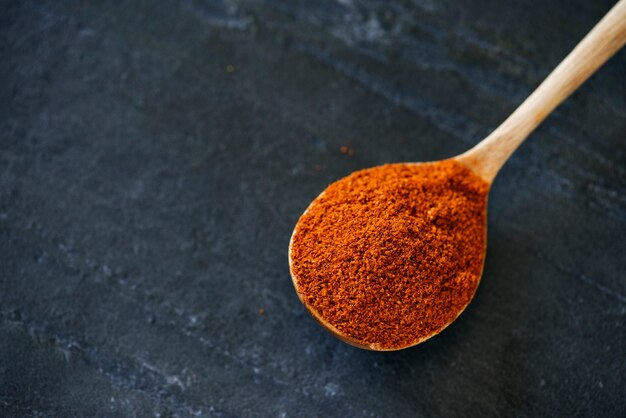 Close up of chilli powder