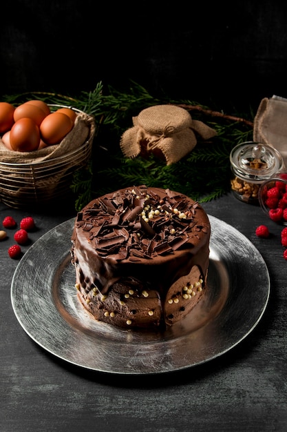 Close-up chocolate cake