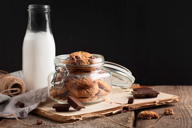 close-up chocolate cookies