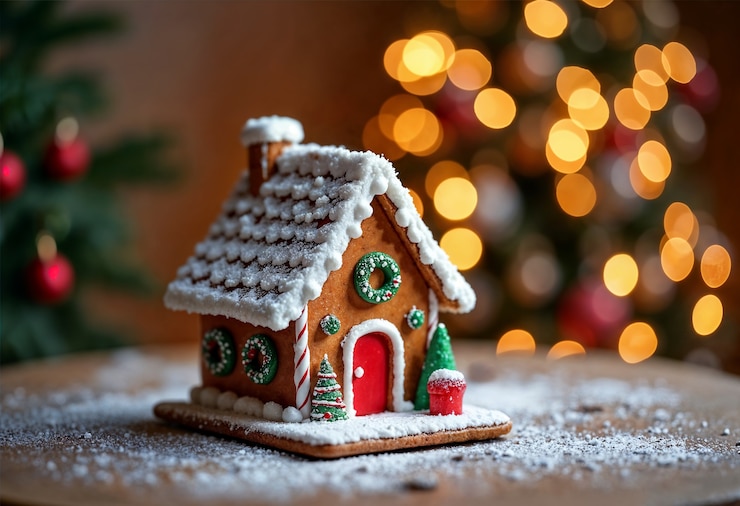 Free Photo close up on christmas ornament