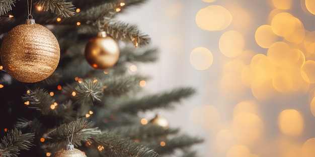 Foto gratuita chiuda sull'albero di natale in studio