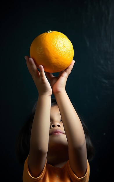 Free photo close up on citrus seasonal fruit for winter