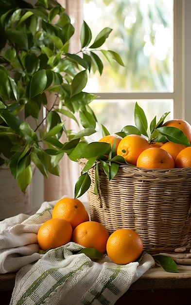 Free photo close up on citrus sesonal fruits for winter