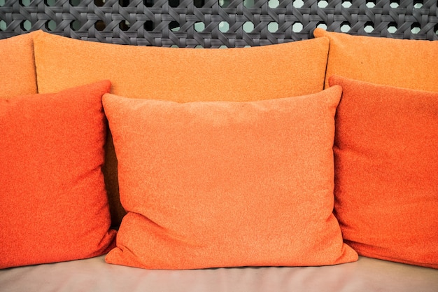 Free photo close-up of colorful cushions