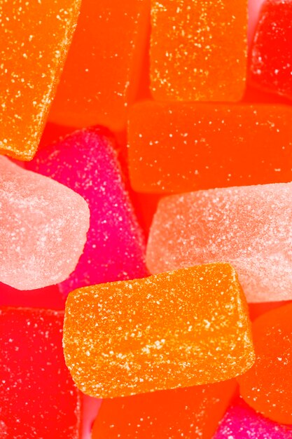 Close-up of colorful jelly candies