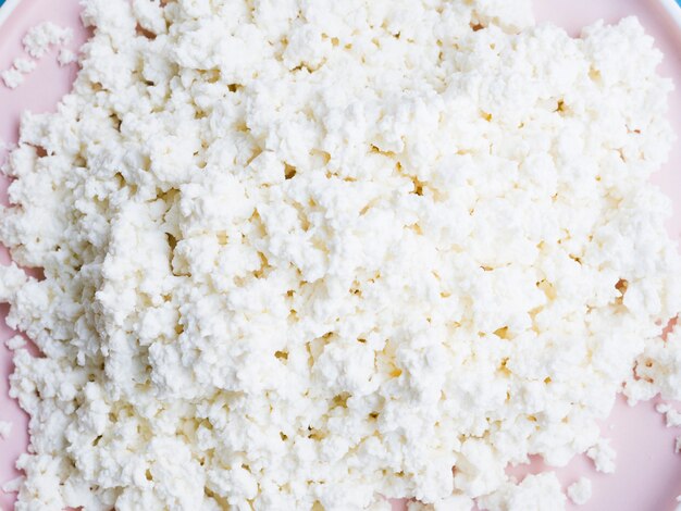 Close up of cottage cheese 